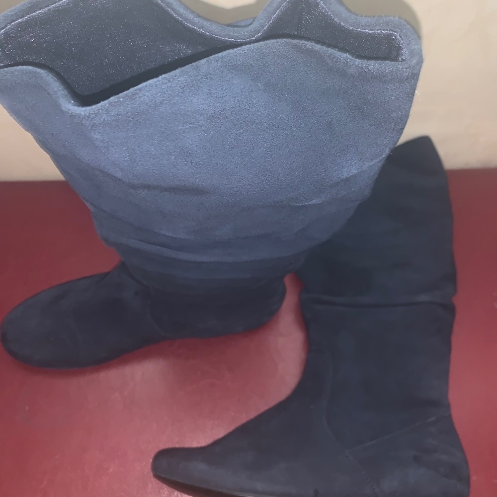 Style & Co. Navy Blue Suede Boots